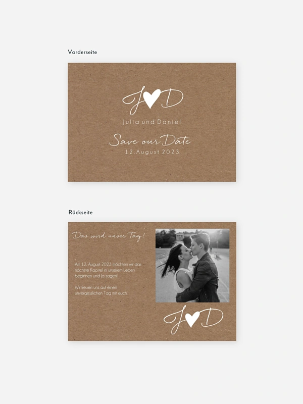 Save-the-Date Karte Liebesglück
