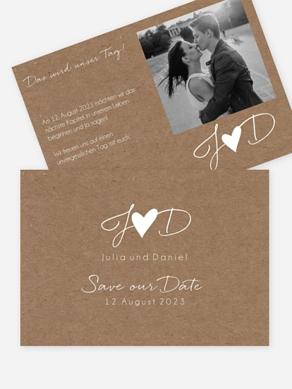 Save-the-Date Karte Liebesglück