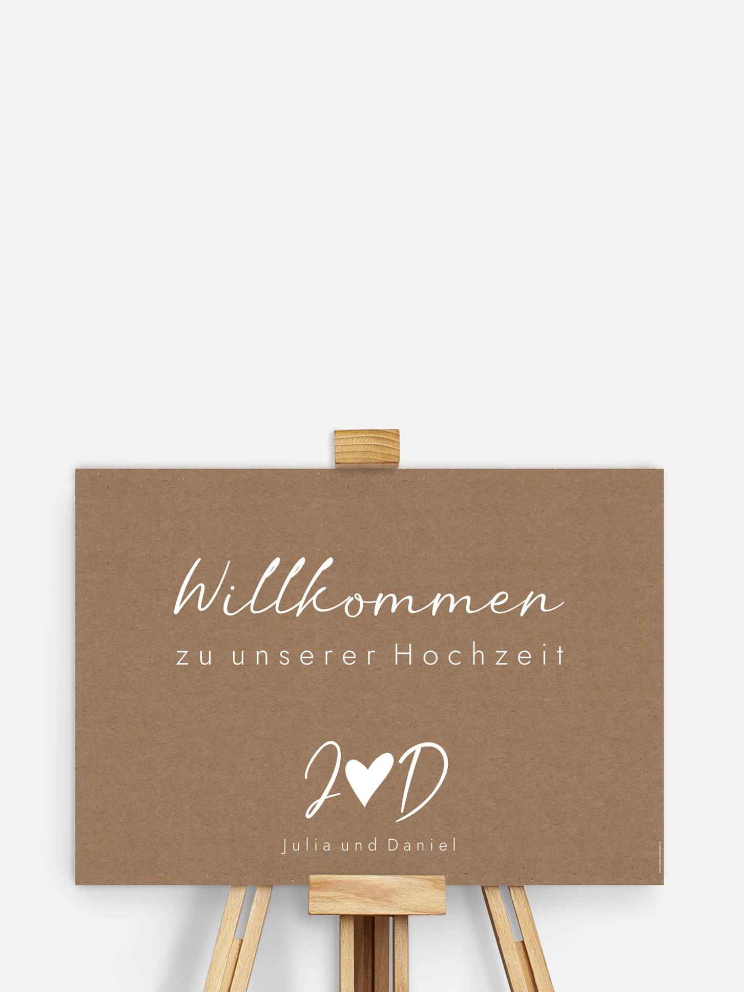 Willkommensschild Liebesglück
