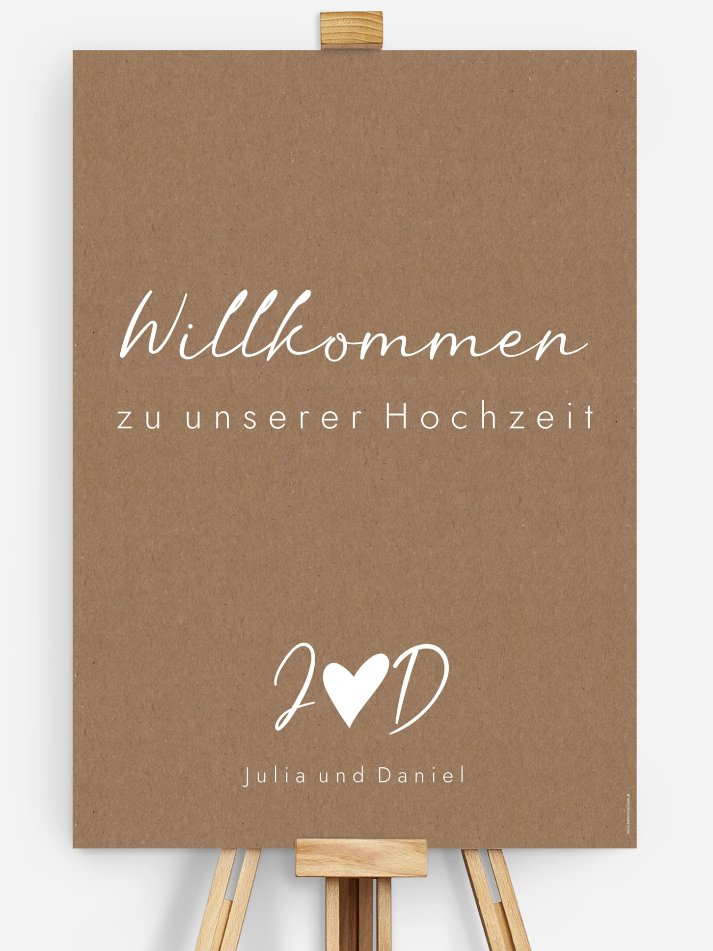 Willkommensschild Liebesglück