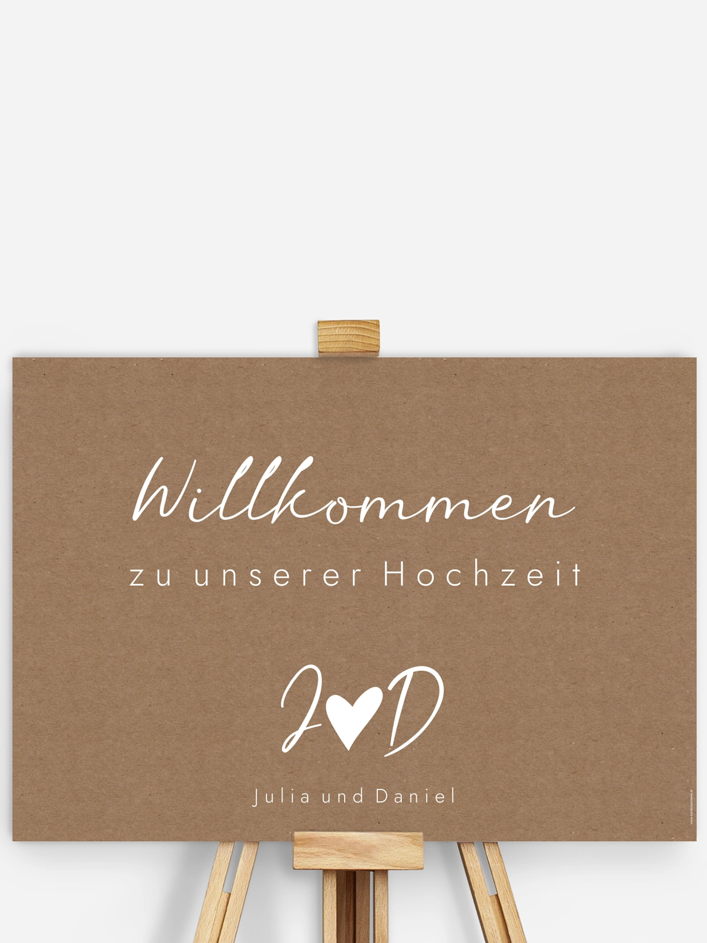 Willkommensschild Liebesglück
