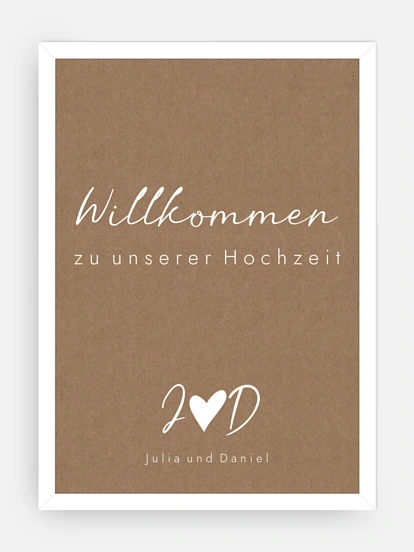 Willkommensschild Liebesglück