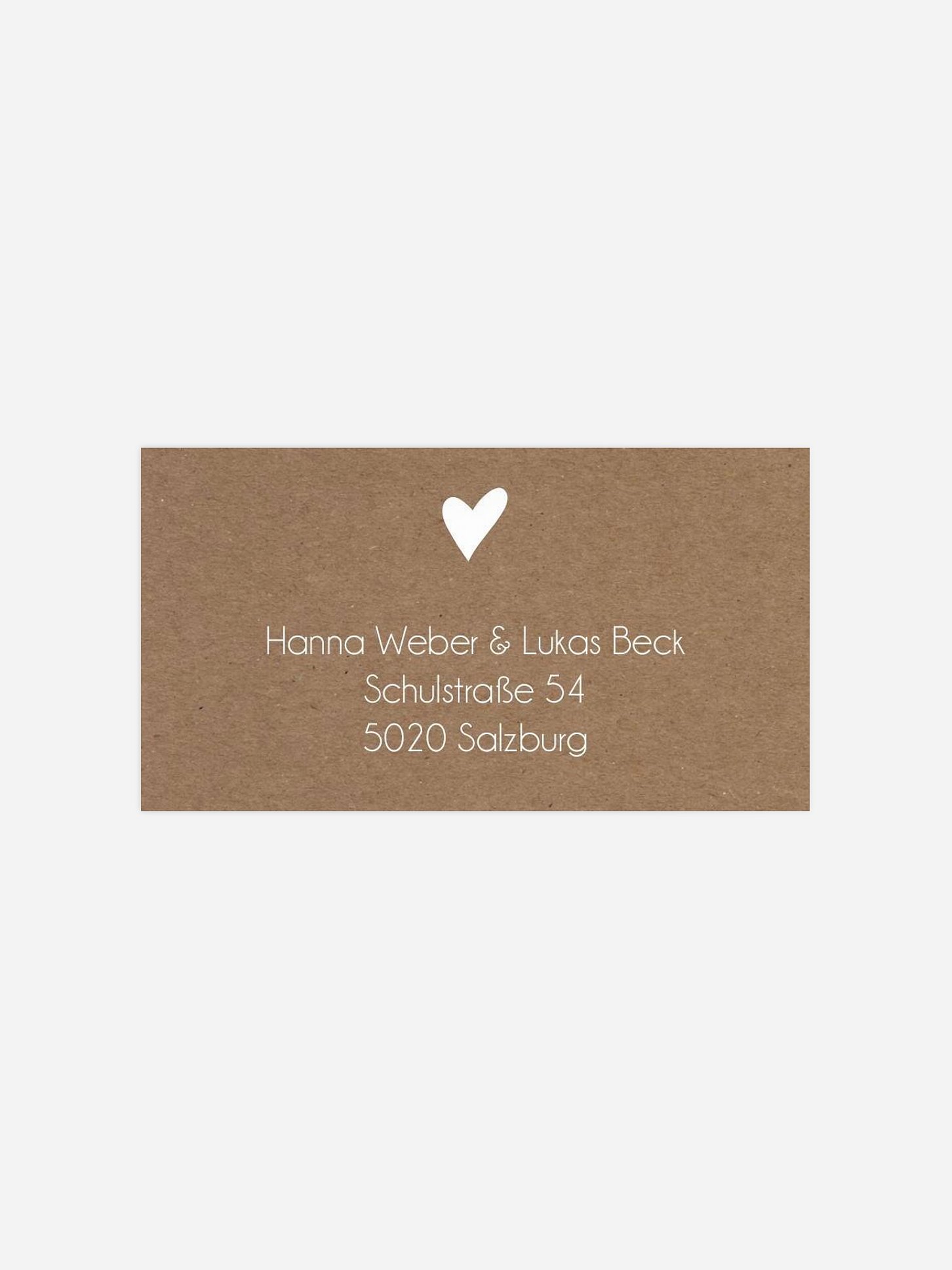 Empfängeraufkleber Hochzeit Liebesglück