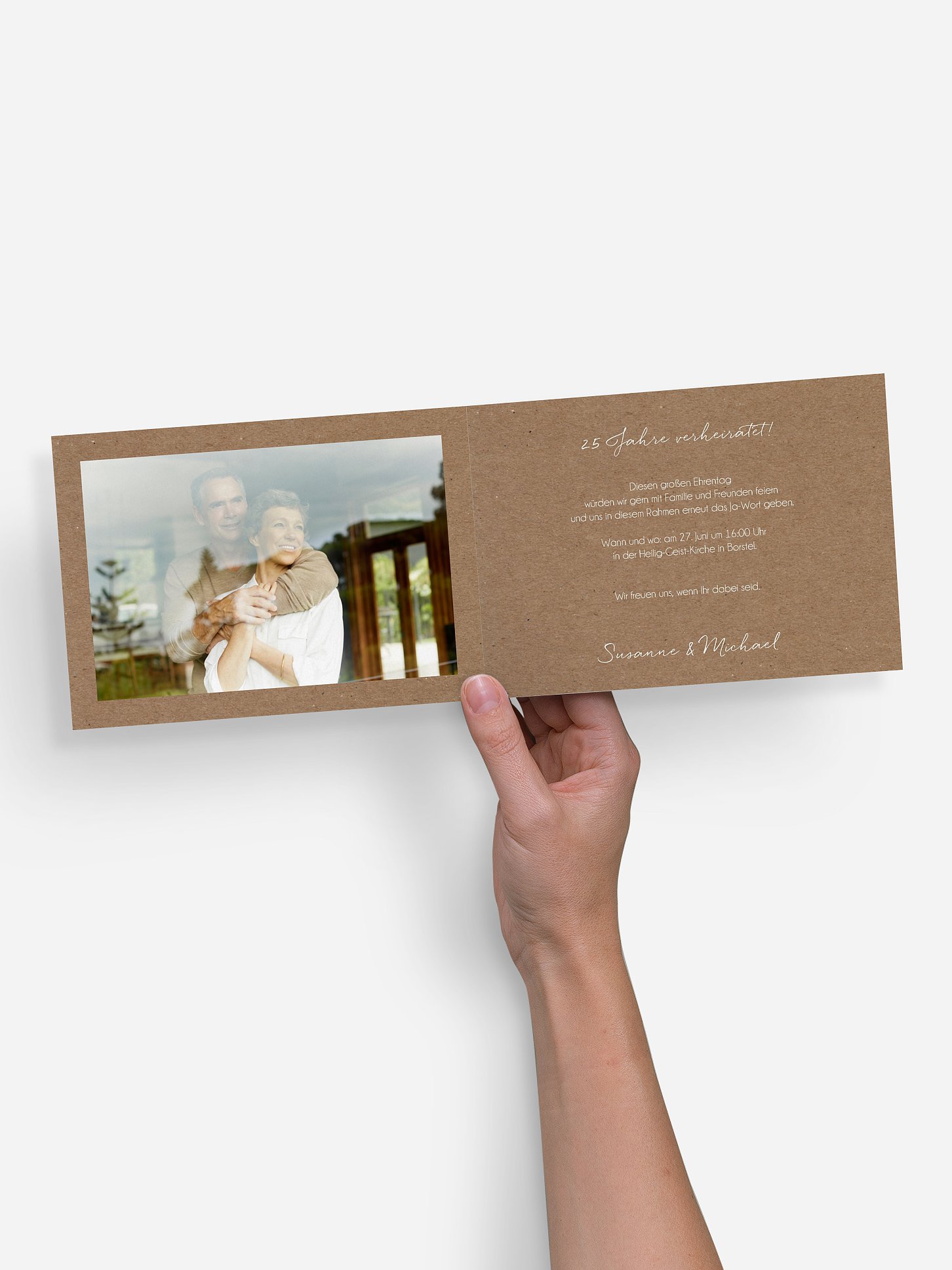 Einladung zur Silberhochzeit Liebesglück
