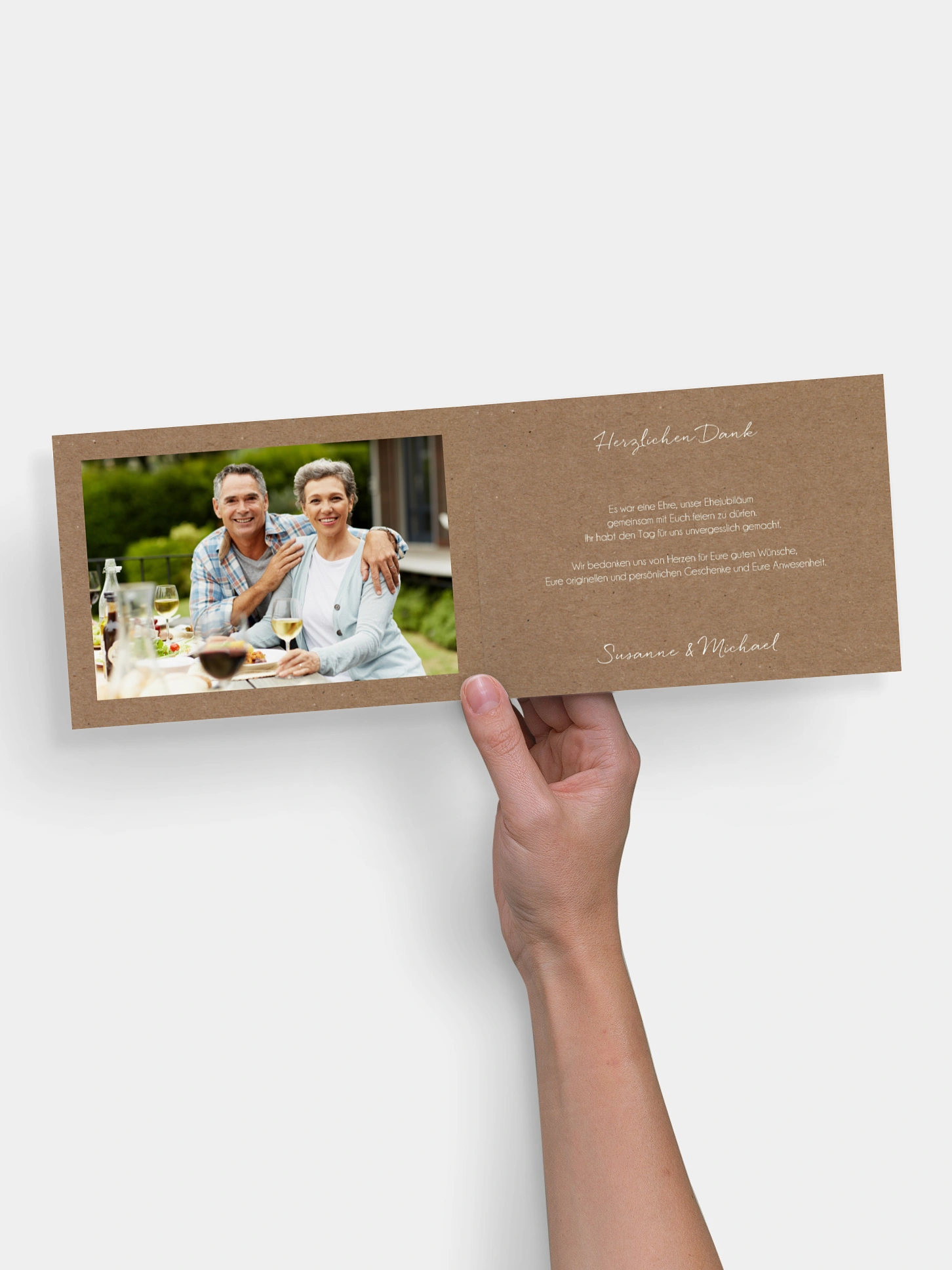 Danksagung zur Silberhochzeit Liebesglück