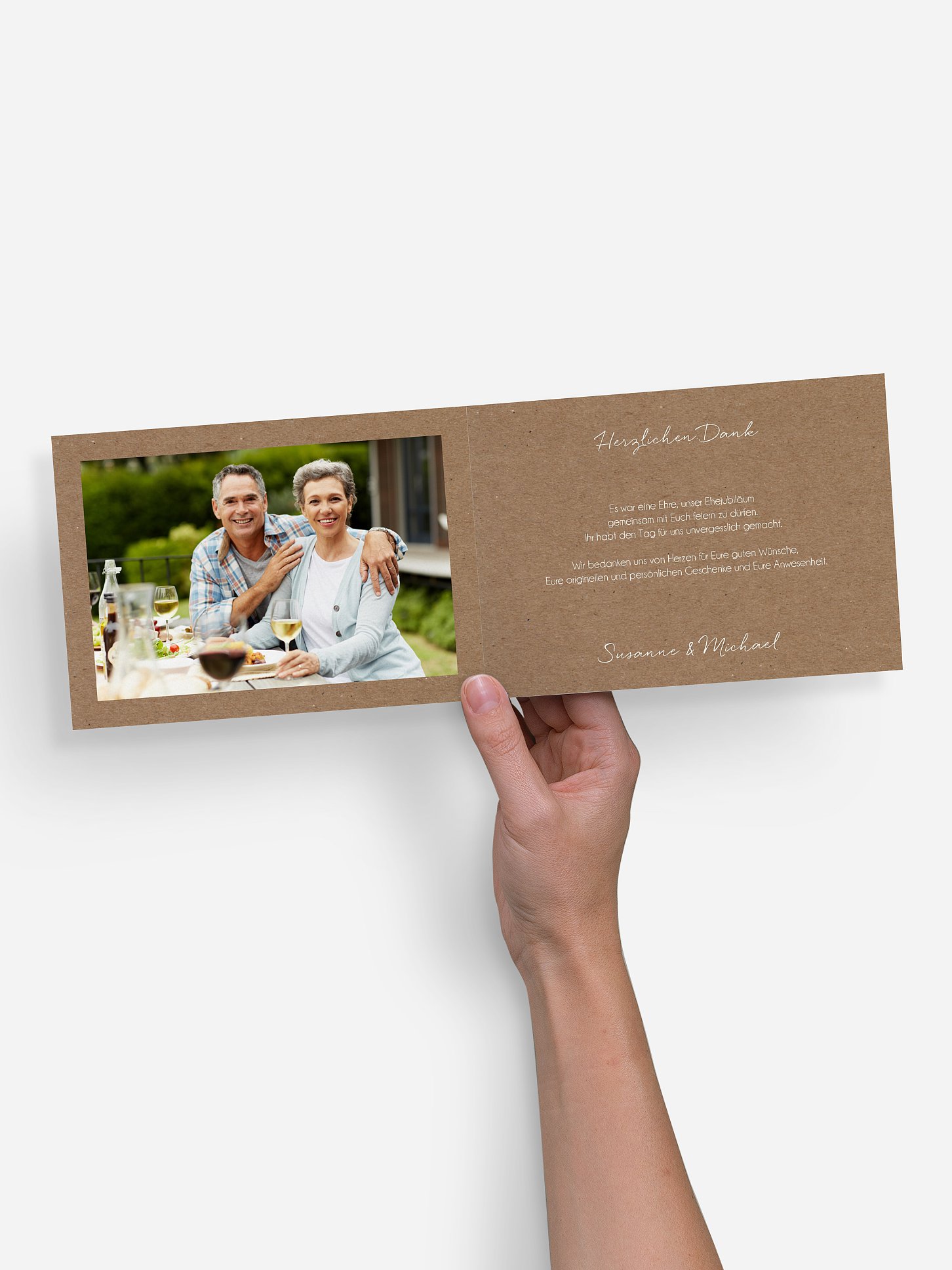 Danksagung zur Silberhochzeit Liebesglück