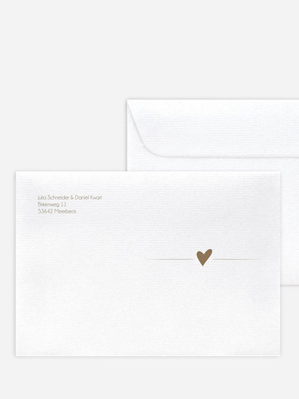 Briefumschlag mit Motiv Liebesglück