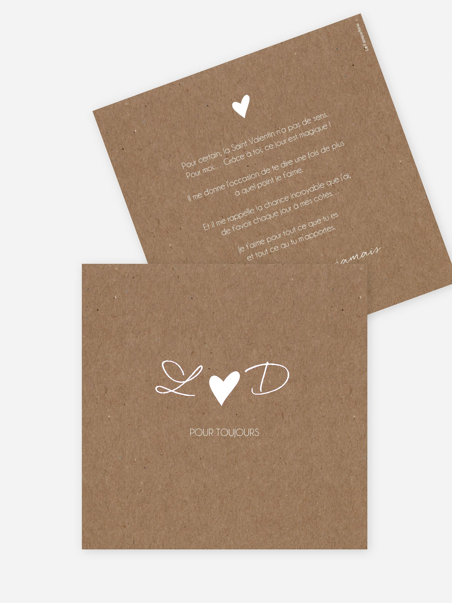 Carte Saint Valentin Bonheur éternel