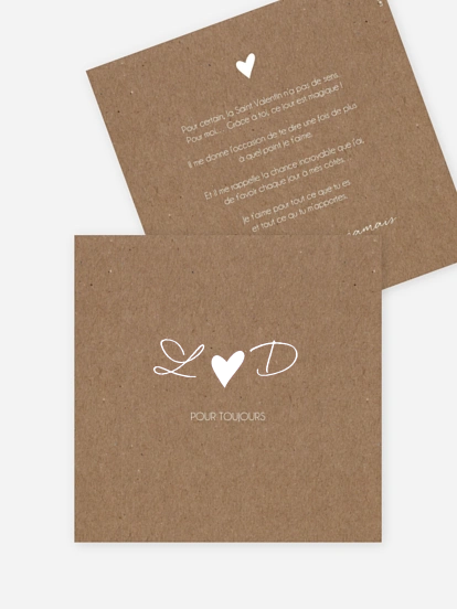 Carte Saint Valentin Bonheur éternel