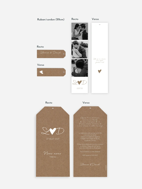 Faire-part de mariage Bonheur éternel