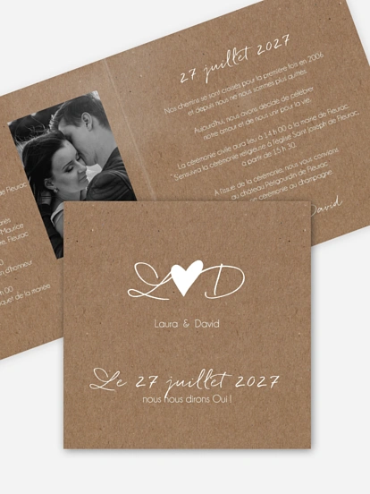 Faire-part de mariage Bonheur éternel