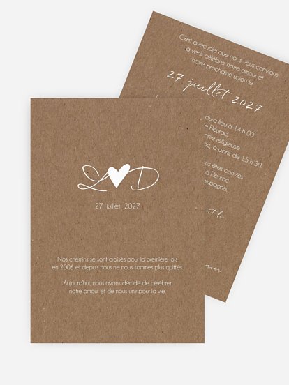 Faire-part de mariage Bonheur éternel