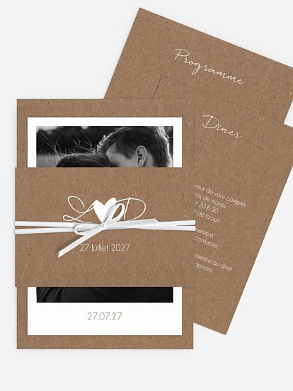 Faire-part de mariage Bonheur éternel