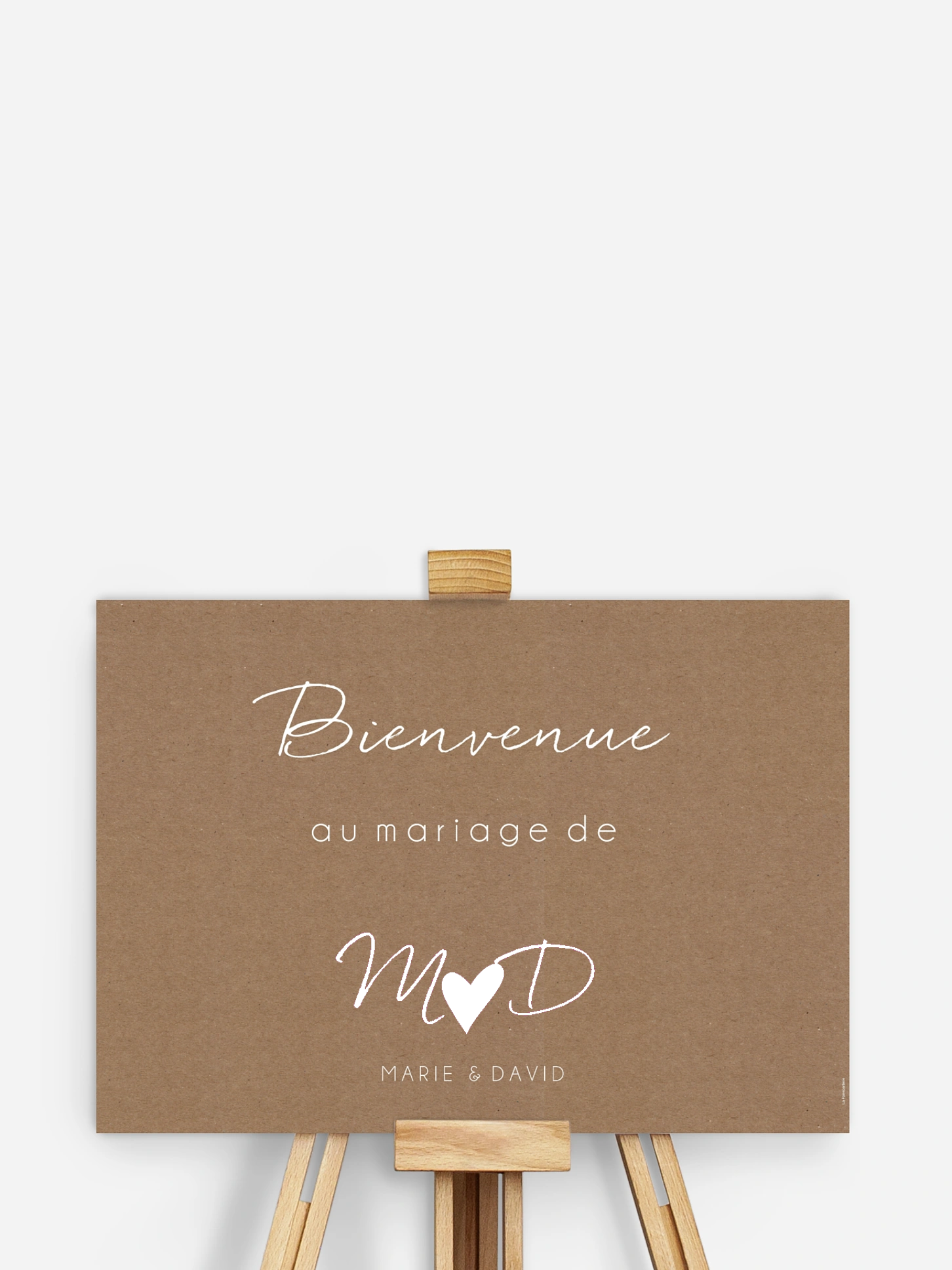 Poster bienvenue mariage Bonheur éternel