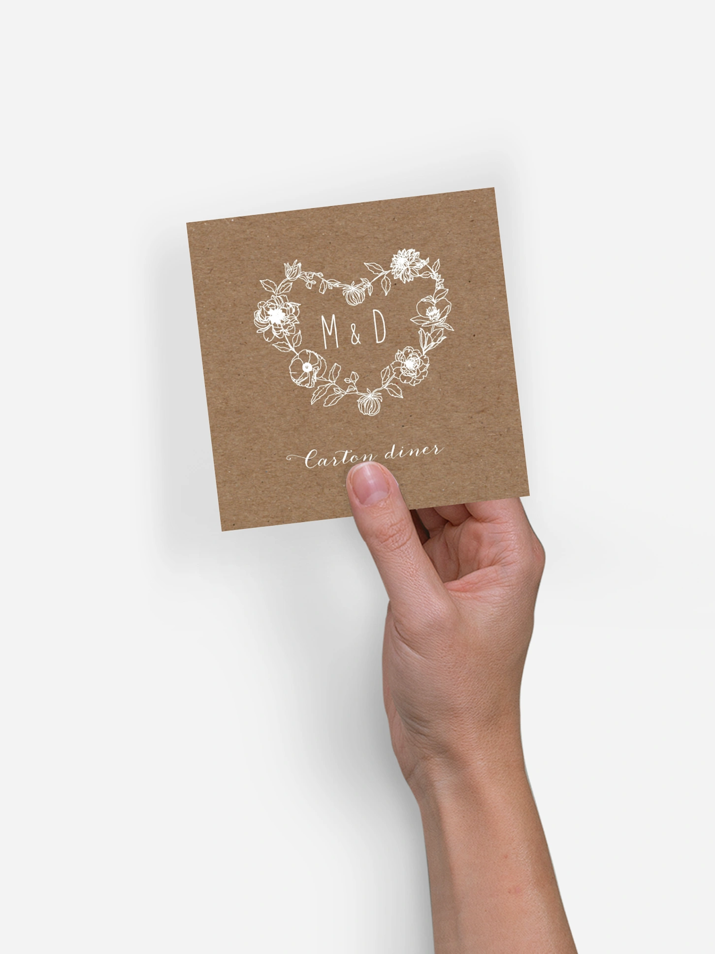 Carton d'invitation Amour champêtre
