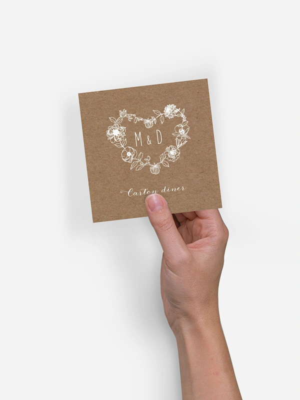 Carton d'invitation Amour champêtre