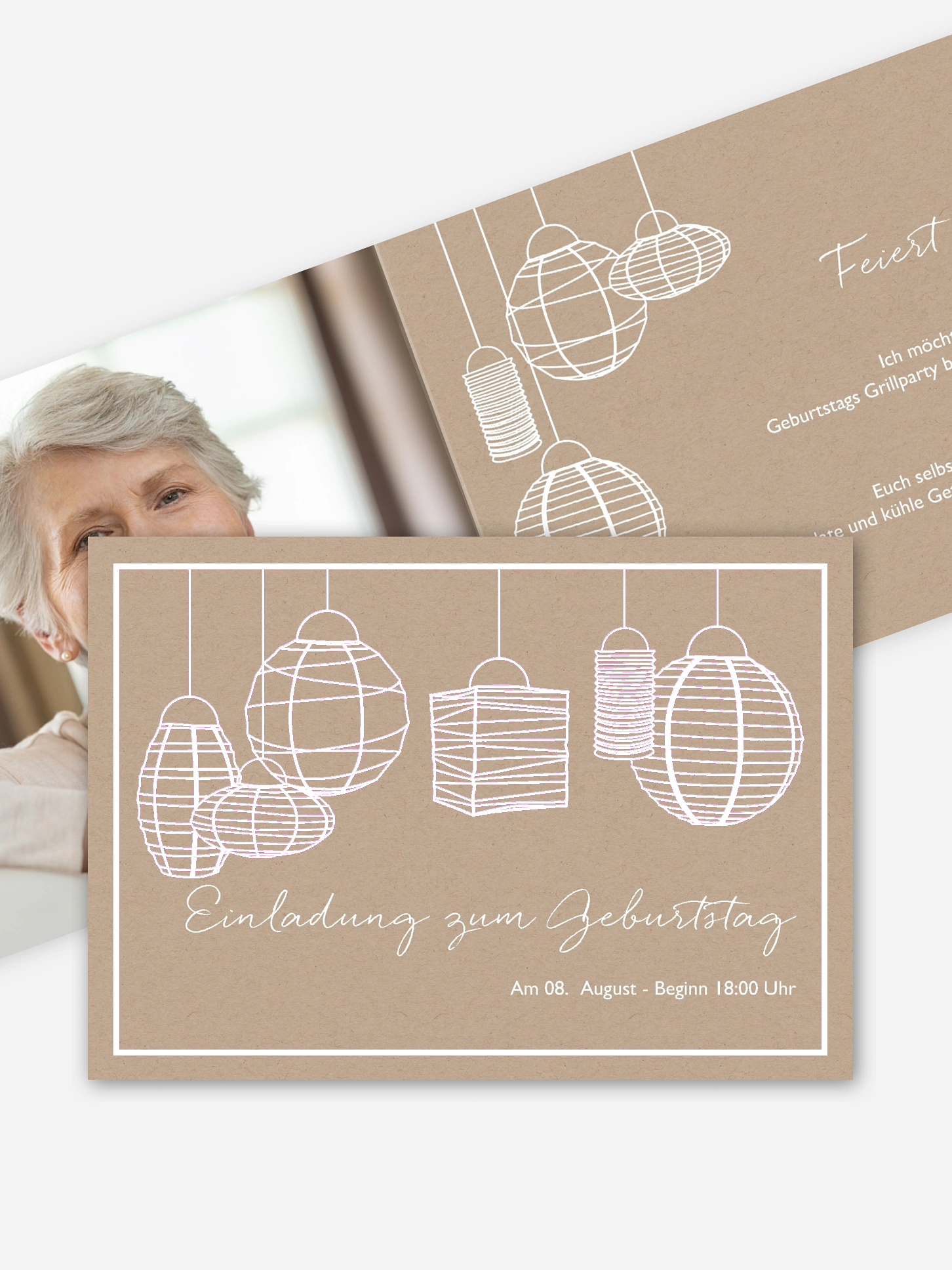 Einladung 70. Geburtstag Good Vibes