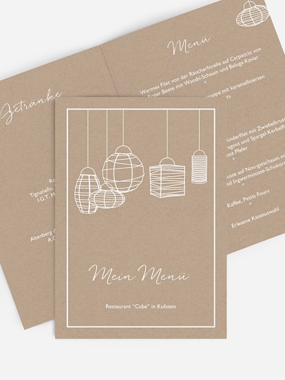 Menükarte Geburtstag Good Vibes