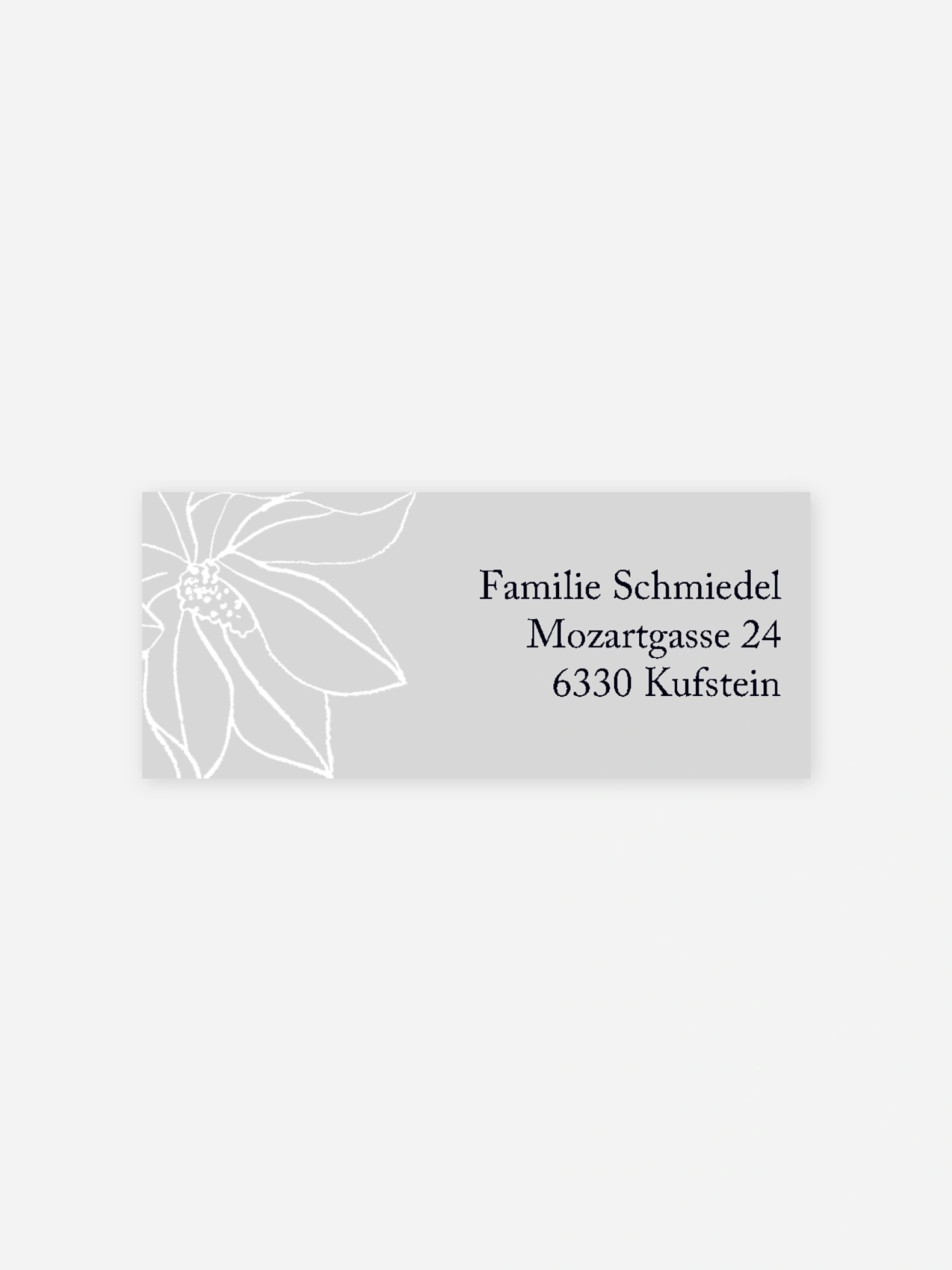 Absenderaufkleber Trauer Magnolia