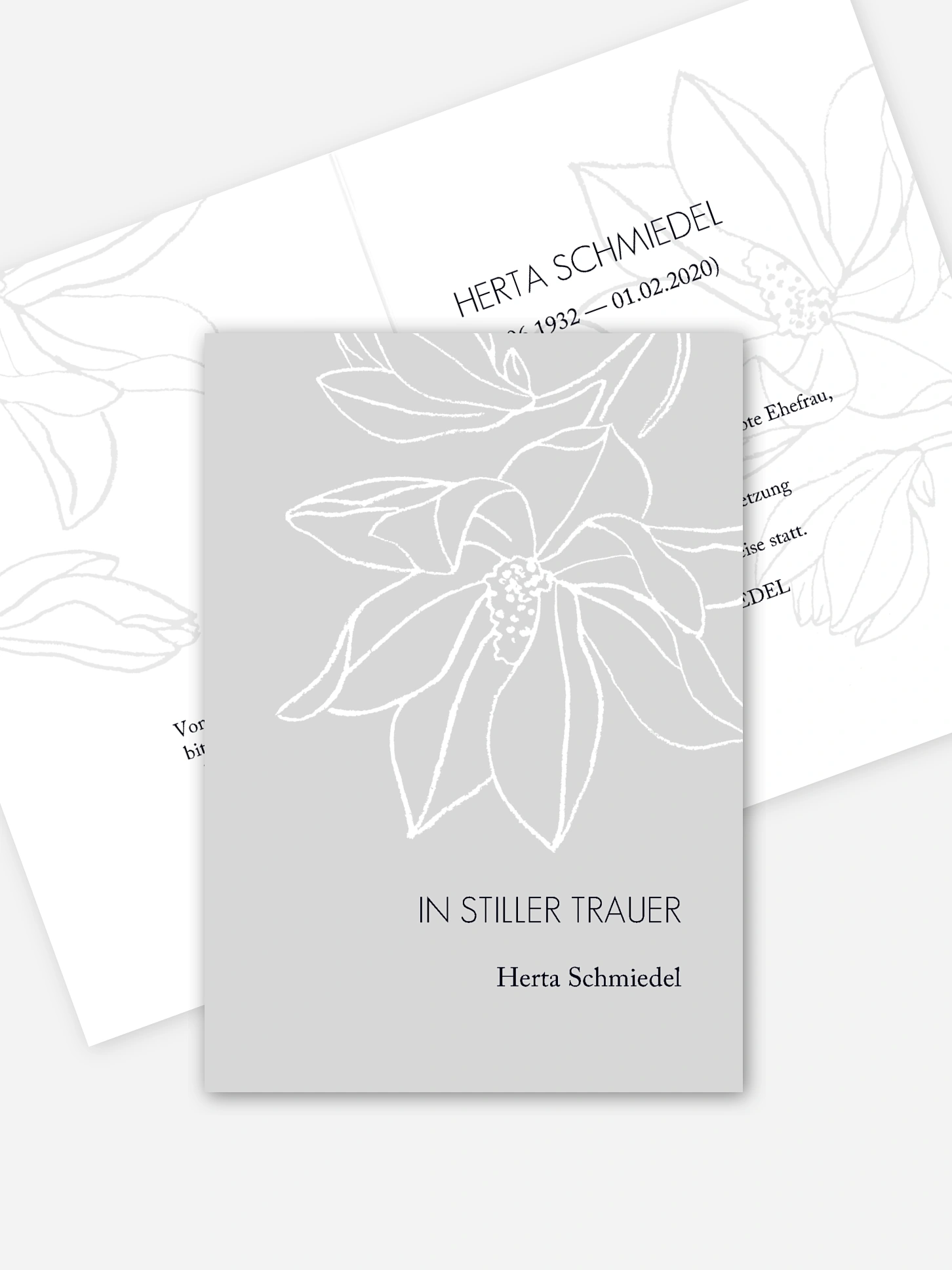Trauerkarte Magnolia