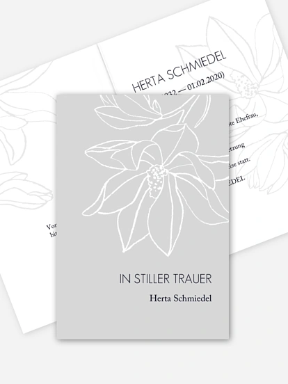 Trauerkarte Magnolia