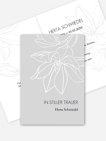 Trauerkarte Magnolia