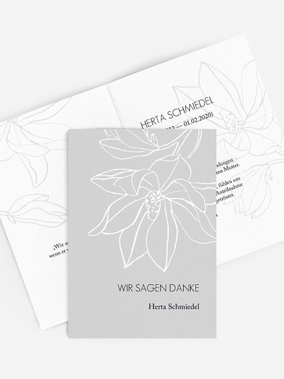 Trauerdanksagung Magnolia