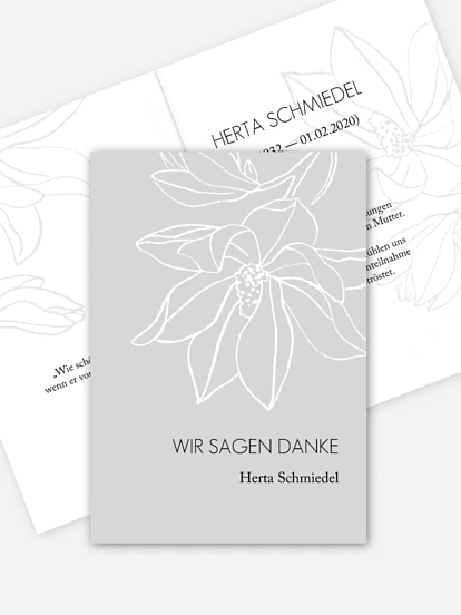 Trauerdanksagung Magnolia