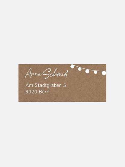 Absenderaufkleber Geburtstag Lichterzauber