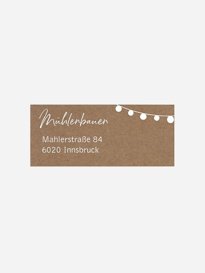 Absenderaufkleber Party Lichterzauber