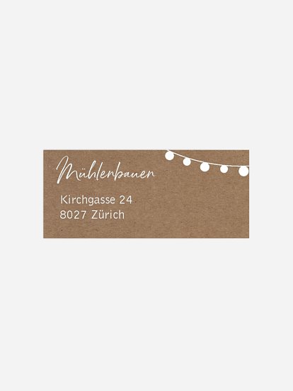 Absenderaufkleber Party Lichterzauber