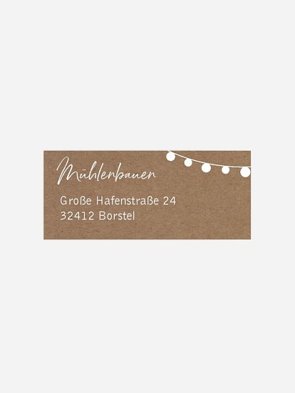 Absenderaufkleber Party Lichterzauber