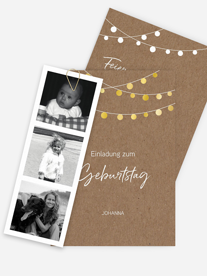 Einladung 40. Geburtstag Lichterzauber