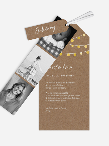 Einladung 50. Geburtstag Lichterzauber