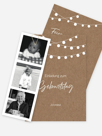 Einladung 70. Geburtstag Lichterzauber