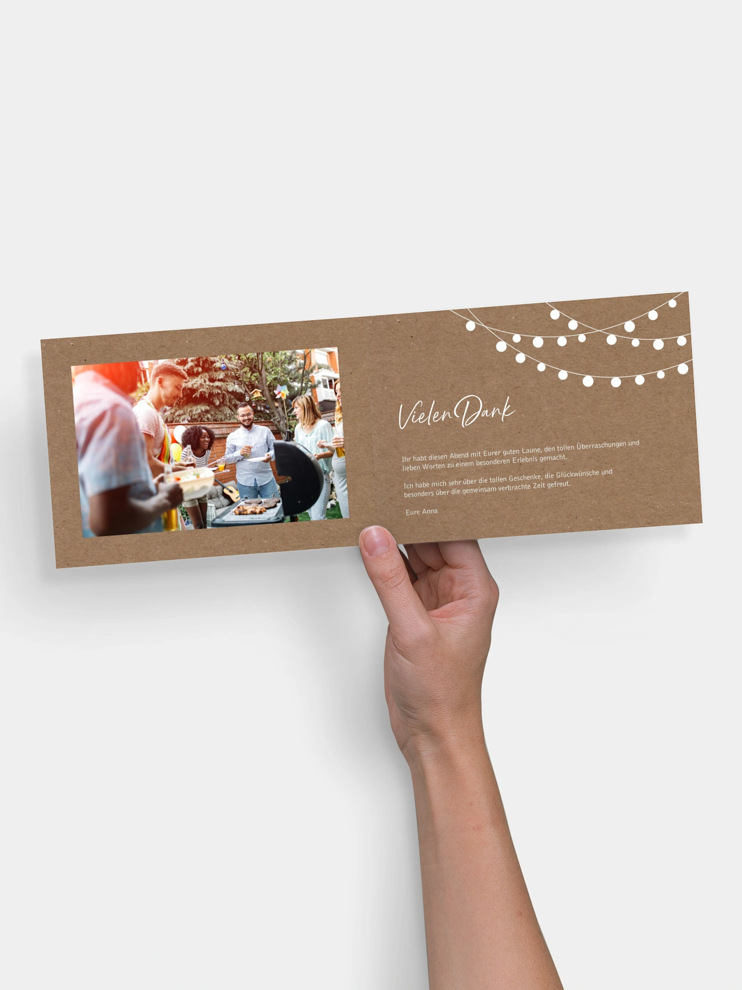 Dankeskarte Geburtstag Lichterzauber