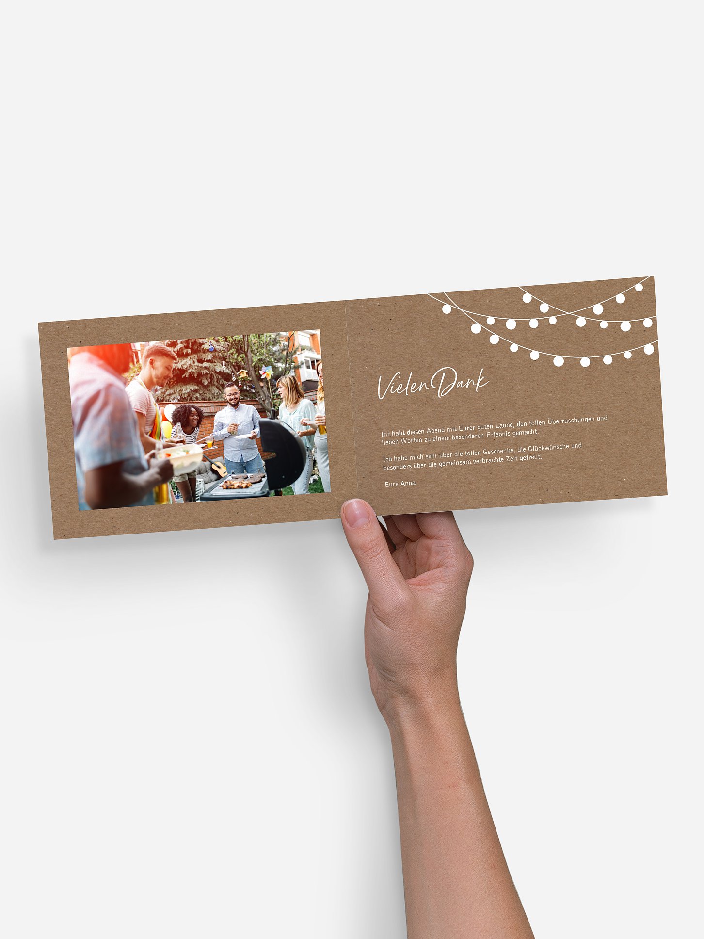 Dankeskarte Geburtstag Lichterzauber