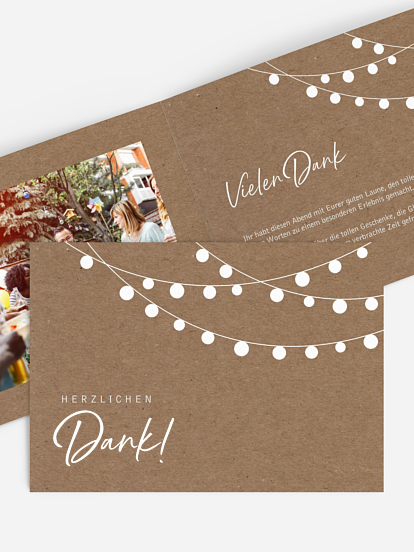 Dankeskarte Geburtstag Lichterzauber