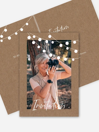 invitation anniversaire Guirlande lumineuse