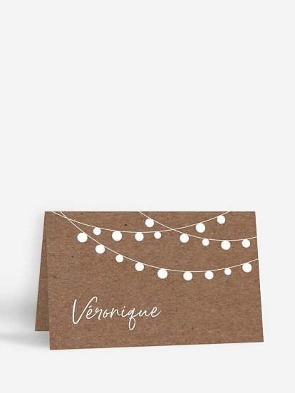 marque-place anniversaire Guirlande lumineuse