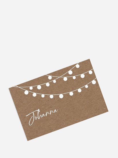 Tischkarte Geburtstag Lichterzauber