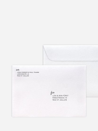 Bedruckter Briefumschlag Hochzeit Lichterzauber