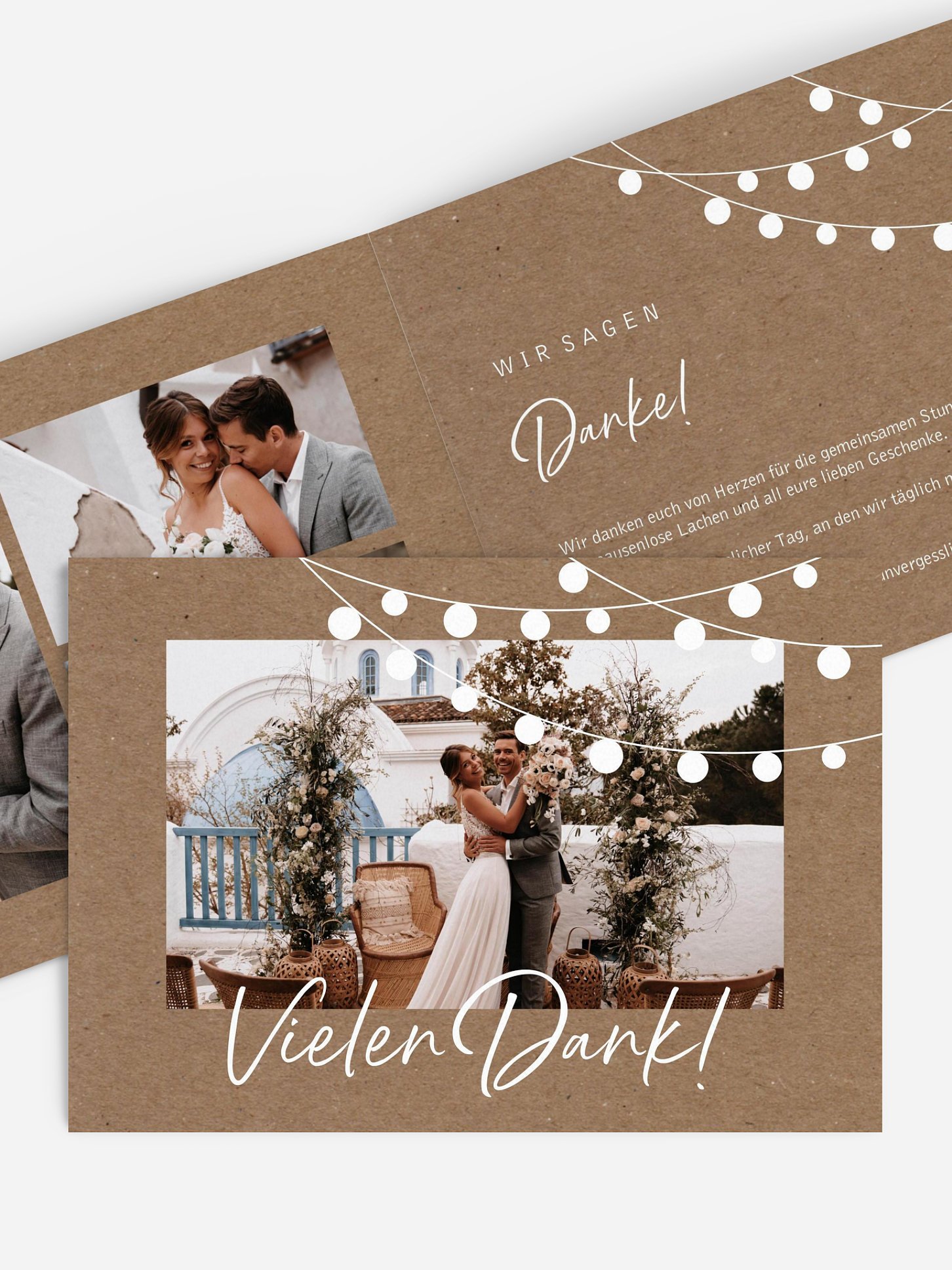 Dankeskarte Hochzeit Lichterzauber