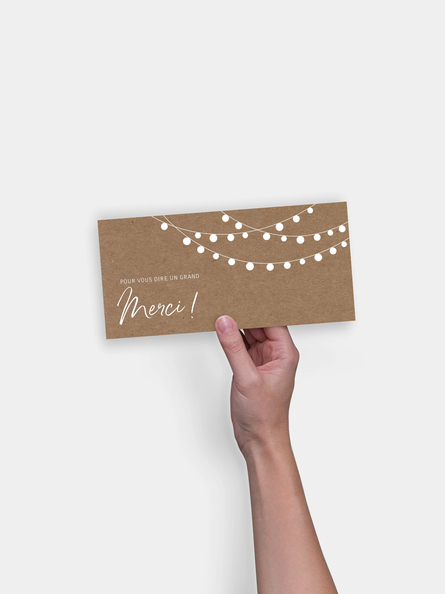 Carte de remerciements Guirlande lumineuse