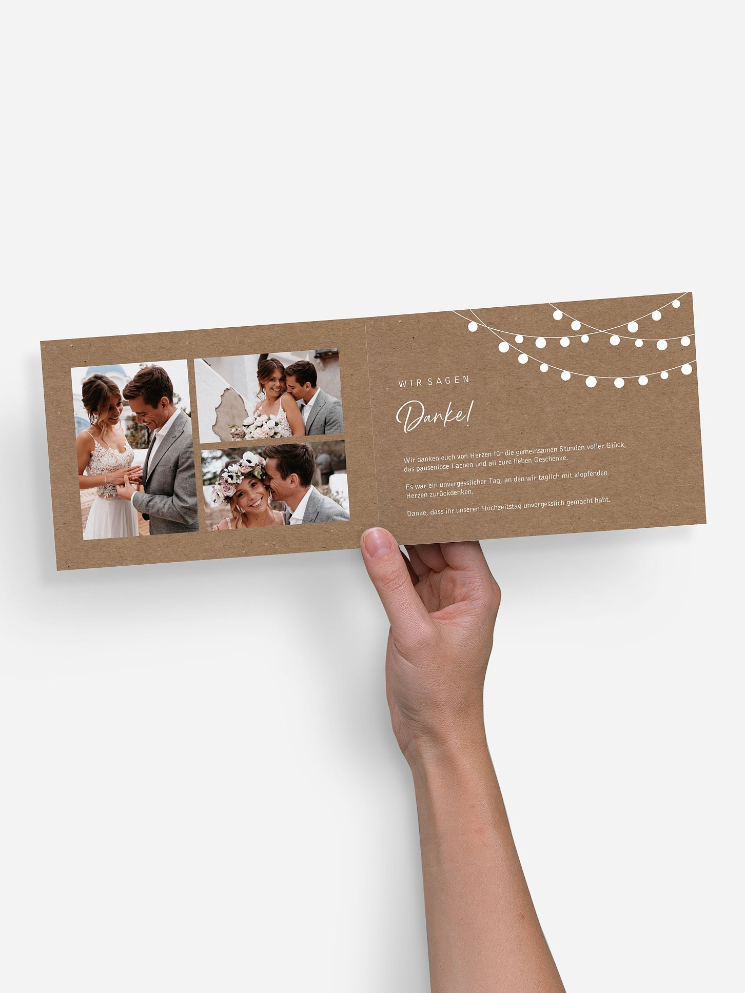 Dankeskarte Hochzeit Lichterzauber
