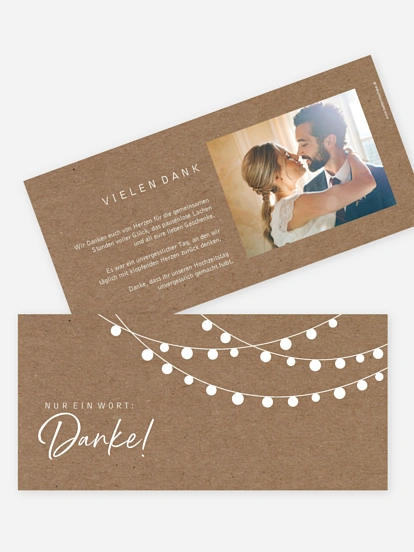 Dankeskarte Hochzeit Lichterzauber