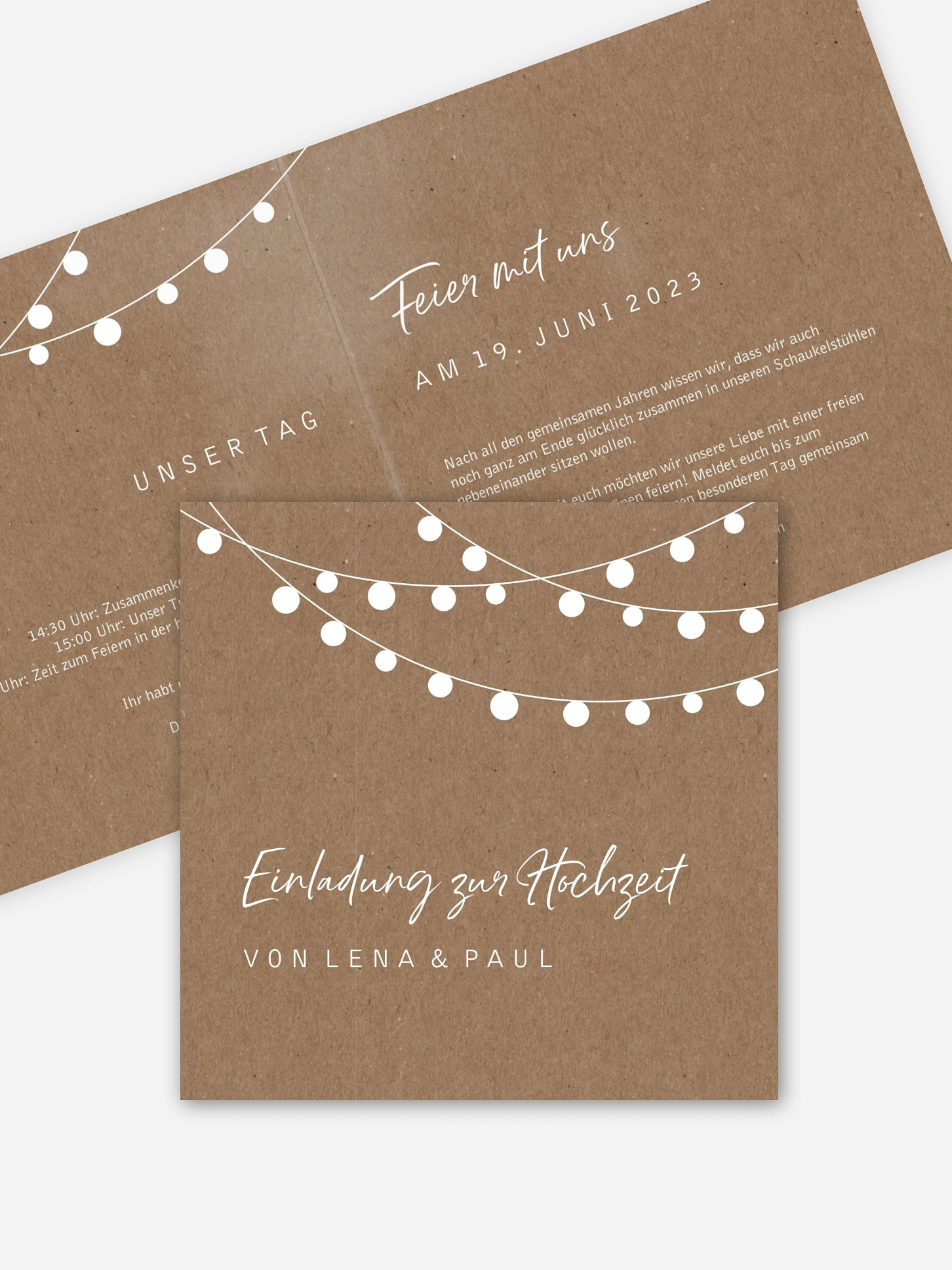 Hochzeitseinladung Lichterzauber