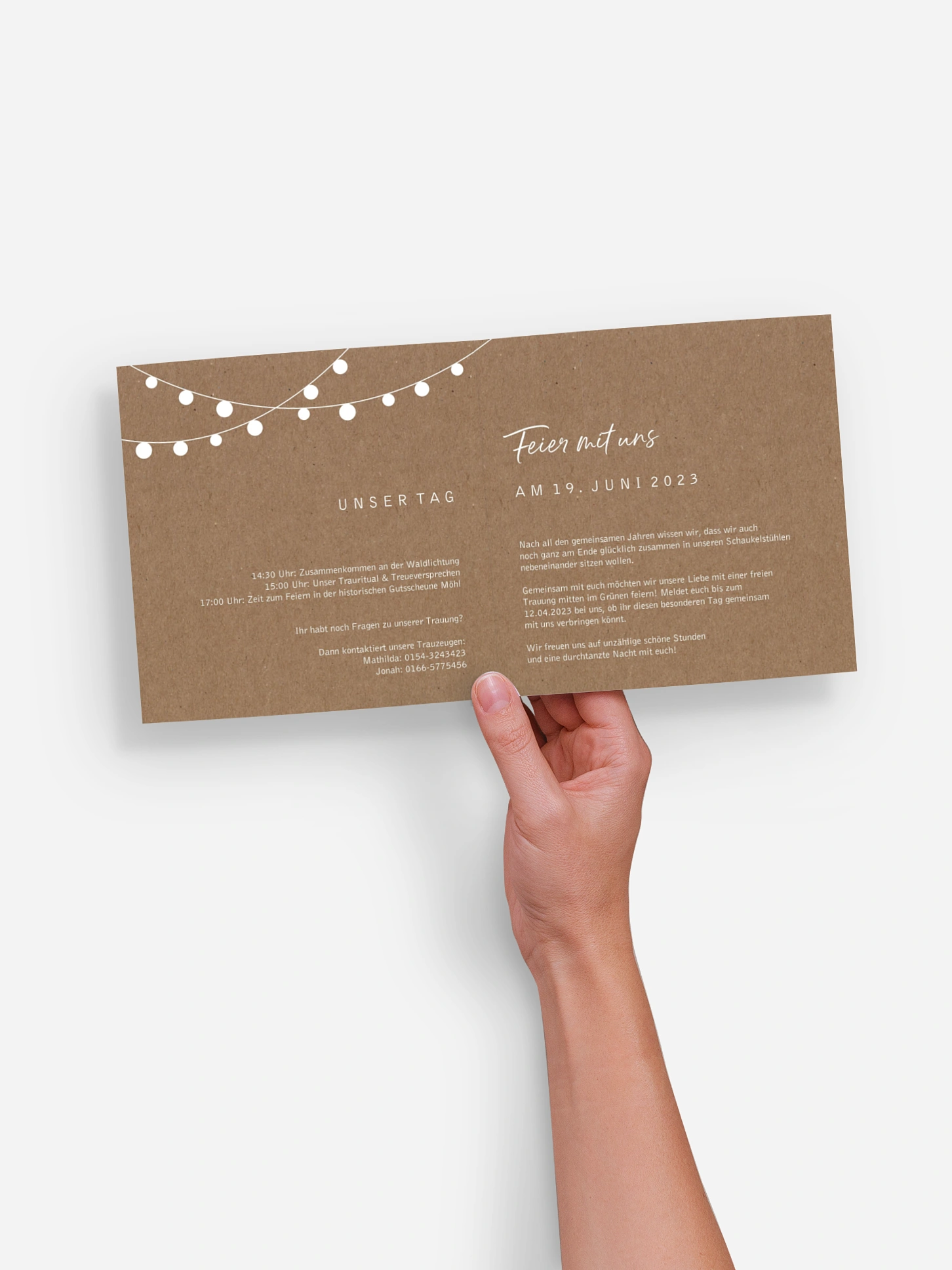 Hochzeitseinladung Lichterzauber