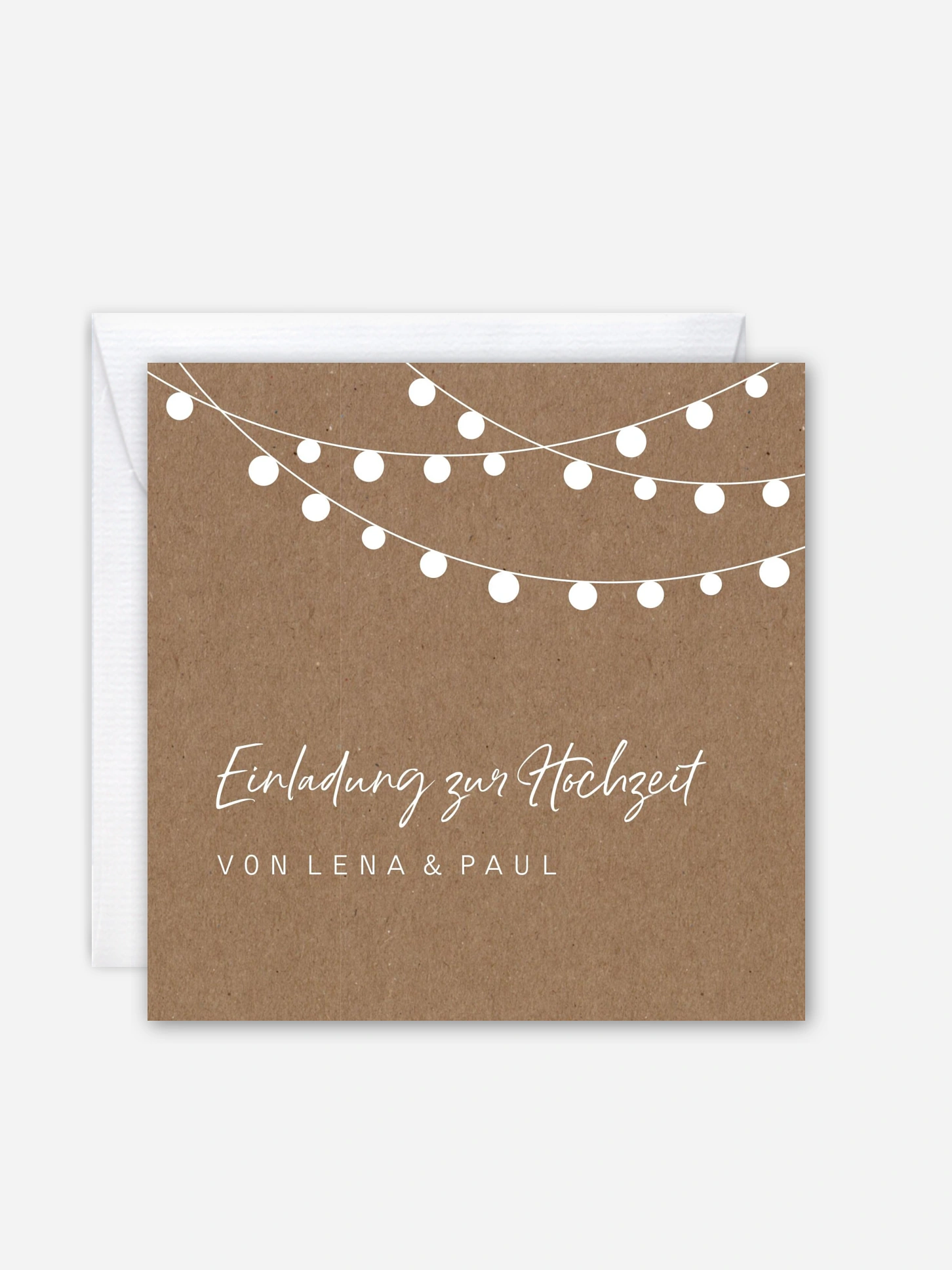 Hochzeitseinladung Lichterzauber
