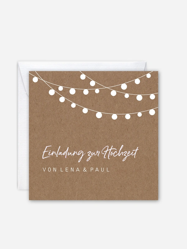 Hochzeitseinladung Lichterzauber